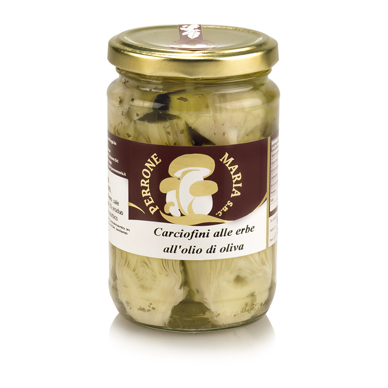 Artichokes with herbs in olive oil